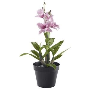 New! Artificial Pink Orchid Plant Beautiful Flowers Faux Plant Indoor Outdoor